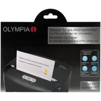OLYMPIA OFFICE Aktenvernichter 9130, Ölpapier für Aktenvernichter, 12 Blatt Größe A5