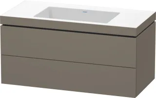 Duravit L-Cube c-bonded Set wandhängend Flanell Grau Seidenmatt 1000x480x500 mm - LC6928N9090 LC6928N9090