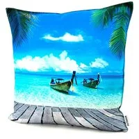 heimtexland Dekokissen Outdoorkissen 45x45 Outdoor Garten Deko Kissen, Lotus Effekt, schmutz- und wasserabweisend, inkl. Füllung