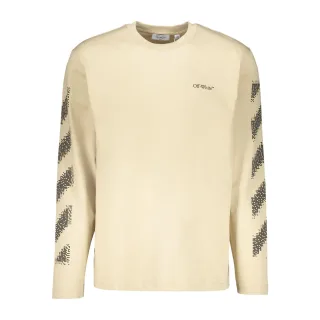 Off White - T-Shirt für Herren, Rundhalsausschnitt, Regulär (Braun/Schwarz)