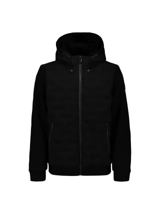 No Excess - Jacket Short Fit Sealed Hooded Knitted Mix black - Gr. - XXL