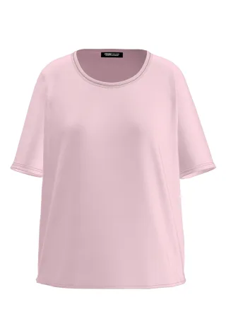 FRANK WALDER - Blusenshirt NOS mit doppelt paspeliertem Ausschnitt tea rose - Gr. - 48