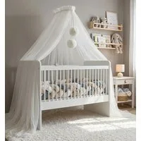 Baby Fancyroom Betthimmel Betthimmel aus 12 Meter Tüll aus 1. Klasse für Kinderbett Gitterbett, Himmel für Babybett Kinderbett