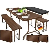 KESSER Bierzeltgarnitur, klappbar Festzeltgarnitur 3-teiliges Set mit Biertisch & 2x Bierbank