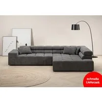 Home affaire Ecksofa Ancona, Ecksofa, incl. Kopfteilverstellung, Breite 319 cm, L-Form, wahlweise motorische Sitztiefenverstellung, auch in Cord + Easy Care