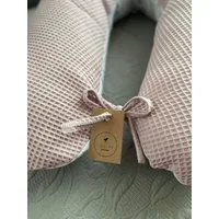 Loolay Stillkissen WAFFELPIQUE HASE Kissen Seitenschläferkissen Schwangerschaftskissen, 170 o. 190 cm Kissen + BEZUG (abnehmbar) HASE Beige Weiss WAFFEL Rosa, Grau, Minze, Weiß, M/ L u. L/ XL - perfekt Auswahl für Schwanger Seitenschläfer Schlafen!, 