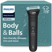 Philips Elektrokörperrasierer Serie 7000 BG7470/15, Aufsätze: 4, mit flexiblem 2D-Scherkopf, Präzisionskamm, inkl. Reiseetui