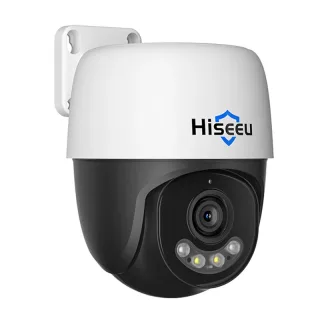 Hiseeu 5MP/8MP/12MP PoE IP Camera Human Vehicle Detect Two Way Audio Color Night Vision IP67 Waterproof Sound Light Aler