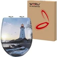 Woltu WC-Sitz (1-St), Toilettensitz, magnetisch, Toilettendeckel mit Absenkautomatik