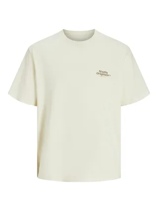 JACK&JONES - JORPAROS ELEMENT BACK TEE SS CREW JNR antique white - Gr. - 164