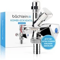 Bächlein Geräteventil Kombi-Eckventil - 3 Wege Auslaufventil, Chrom