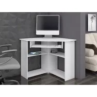Home Collective Eckschreibtisch Eckschreibtisch Schreibtisch Computertisch mit Tastaturablage klein, 80 x 80 x 74 cm ideal für Kinderzimmer und Heimbüro weiß