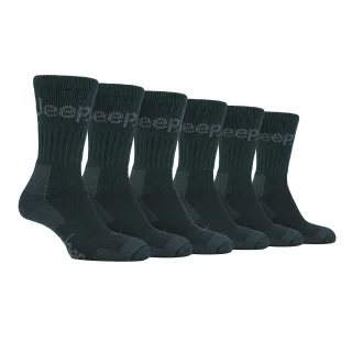 6 Paar Herren Luxus gepolsterte Baumwoll-Wandersocken