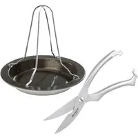 WESTMARK Hähnchenbräter Modern, Edelstahl, (Set, 2-St), inkl. Geflügelschere aus Edelstahl