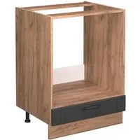 Vicco Herdumbauschrank Fame-Line, Dunkelgrau/Goldkraft Eiche, 60 cm ohne Arbeitsplatte (1-St)