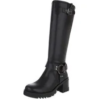 Ital-Design Trendige Chelsea Boots mit markanter Sohle für Damen Bikerboots (90152899) Blockabsatz Stiefel in Schwarz