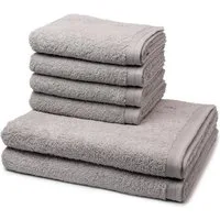 Möve Handtuch Set Superwuschel, Walkfrottee (Spar-Set, 6-St), 4 X Handtuch 2 X Duschtuch im Set - Baumwolle - Saugstark