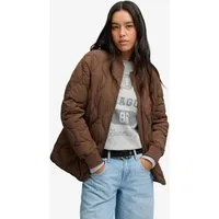 Superdry Steppjacke SHORT ONION QUILT LINER JKT mit Reißverschluss, aus Nylon, Relaxed Fit, unifarbene Optik