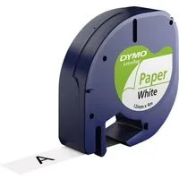 DYMO Beschriftungsband Dymo S0721510 Dymo Letratag Band Papier weiß 12 mm x 4 m
