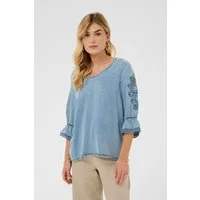 Cream Langarmbluse Langarm-Bluse CRBella