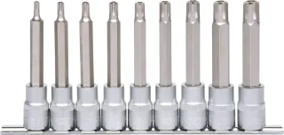 KS Tools 1/2" RIBE-Bit-Stecknuss-Satz, lang, 9-tlg - 911.1630