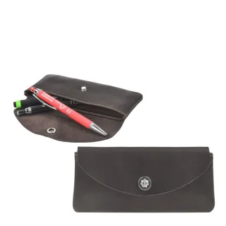 Sonnenleder Stiftetui Leder flach minimalistisch Hawel – mocca dunkelbraun. Edler Handschmeichler für Ihre Schreibgeräte. Jetzt entdecken!