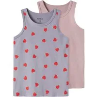 Name It Unterhemd NMFTANK TOP 2P LAVENDER HEARTS NOOS (Packung, 2-St)
