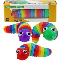 Fun Trading Fidget-Gadget Regenbogenschnecke Slug Sluggely Schnecke, Sensorisches Spielzeug, Schneckenraupe / Ideal als Geschenk