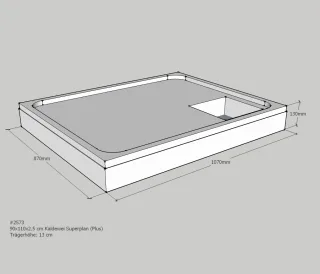 Neuesbad Wannenträger für Kaldewei Superplan 90x110x2,5 SD21836