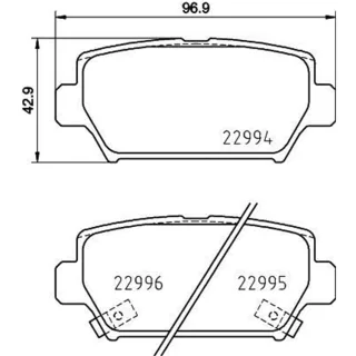 Hella Bremsbel?ge hinten Mitsubishi Eclipse