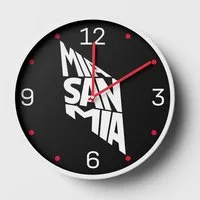 K&L Wall Art Wanduhr FC Bayern München Wanduhr Mia San Mia FCB Fußball Deko (lautloses Uhrwerk ohne Ticken)