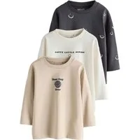 Next Langarmshirt 3er-Pack Langarmshirts mit Grafik (3-tlg)