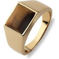FAVS Fingerring FAVS Herren-Herrenring Edelstahl 1 Tigerauge, Tigerauge, behandelt