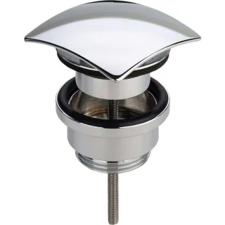 Viega Universalventil 492793 Visign V2A, G 1 1/4 x 63 mm, Messing verchromt, nicht verschließbar