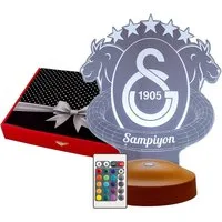 Geschenkelampe LED Nachttischlampe Galatasaray Fanartikel 3D Nachtlicht Geburtstagsgeschenk, Leuchte 7 Farben fest integriert, Geschenk für GS Fans, Jungs