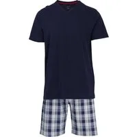 bugatti Pyjama Herren-Shorty Single-Jersey Karo
