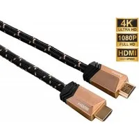 Hama HQ High-Speed HDMI-Kabel 4K 3m vergoldet Video-Kabel, HDMI, (300 cm), HDMI 2.0b 4K 2K HDR Full HD 3D HD TV LED LCD OLED Metall-Stecker