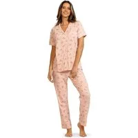 comtessa Schlafanzug Dreamy breeze (Set, 2 tlg., 2-teilig) Damen Pyjama 2-teilig lang geknöpft Baumwolle große Größen