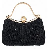 nsihing Abendtasche Damen Abendtasche, Glitzer Clutch mit Abnehmbarer Kette, Elegante Strass Handtasche für Hochzeit, Party & Festliche Anlässe