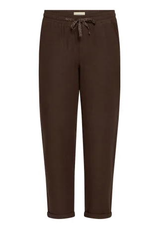 CARTOON - Leinenhose Dunkelbraun - Gr. - 40