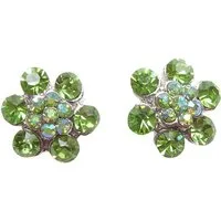Mugello Paar Ohrstecker Fiori Ohrstecker grün stylisch elegant Hingucker Glitzer