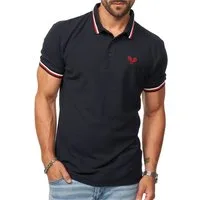 DAILY COTTON Poloshirt in Kurzarm als Polo T-Shirt aus 100% Baumwolle - Polo-Hemd für Herren Männer Polohemd mit Logo im Regular-Fit in Piqué-Qualität