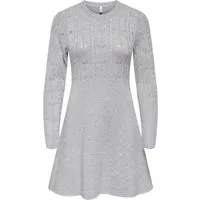 ONLY Strickkleid ONLKATIA LIFE LS O-NECK CABL DRES EX KNT Viskosemischung, regular fit, Rundhals