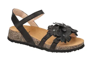 Think 551 Damen Sandalette - Riemchen Sandalen schwarz (schwarz) Echtleder, K...
