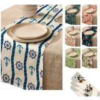 LIVINA HOME Tischläufer Premium Tischdecke abwaschbar, Tischband, moderne Leinenoptik Decke, Tischtuch, Gartentischdecke, Tafeltuch, Oster Deals Sale!