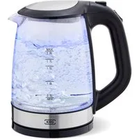 KHG Wasserkocher WK-1706 GES aus Glas, 2 Liter Fassvermögen, LED Beleuchtung, 2 l
