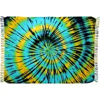Wogeka Sarong blickdichter Sarong bunt batik als Strandtuch Strandkleid Wickelrock