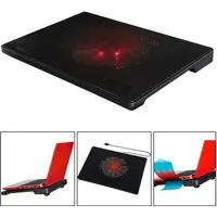 Hama Laptop-Ständer USB Notebook-Kühler Slim Lüfter Cooler, (Kühlpad 13" 13,3" 13,5" 14" 15" 15,6" Laptop Ständer Stand LED Rot)