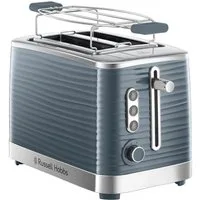 RUSSELL HOBBS Toaster Inspire 24373-56 Grau, 2 Schlitze, 1050 W, mit hochwertiger Hochglanz-Struktur, extra breite Toastschlitze