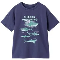 vertbaudet Kurzarmshirt Jungen T-Shirt mit Tierprint, Recycling-Baumwolle